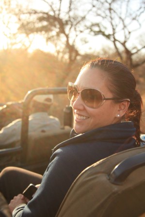 Jessica Ross, WG'15, on safari in South Africa.